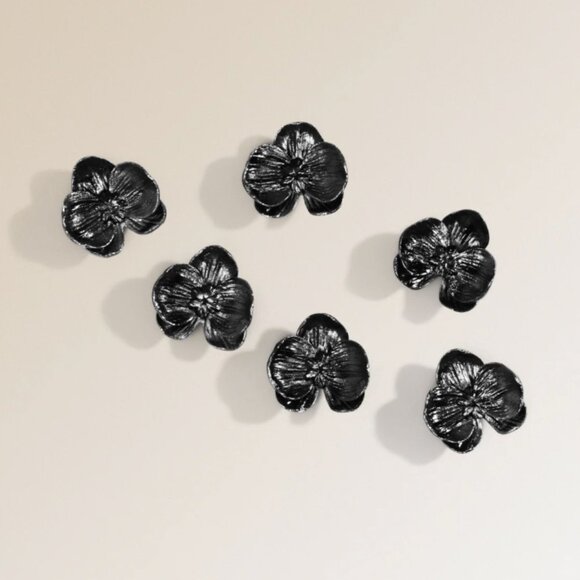 Brand New Michael Aram Black Nickelplate Orchid Knob - Picture 6 of 7